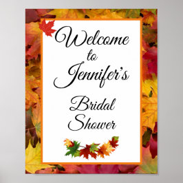 落ち葉ウェルカム ショープラカード ポスター