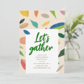 落ち葉ドロップクリームパーティー招待状 招待状 (スタンド正面)