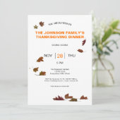 落ち葉パーティー招待状 招待状 (スタンド正面)