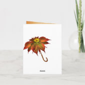 落ち葉傘 ブライダルシャワー カード (裏面)