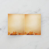 落ち葉傘 ブライダルシャワー カード (内部)