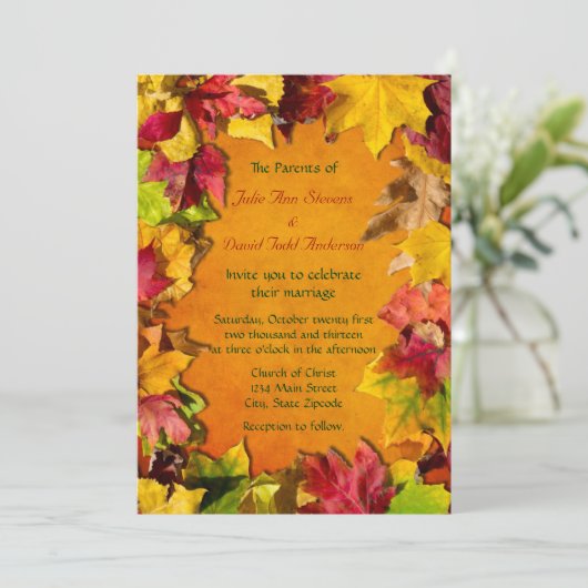 落ち葉1 招待状 (スタンド正面)