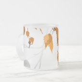 落ち葉2 フロストグラスマグカップ (正面左)