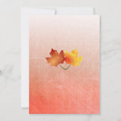 落ち葉 オータム ウェディング 招待状 (裏面)