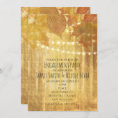 落ち葉 ゴールド オータム ラスティック ウッズ インビテーション (正面/裏面)