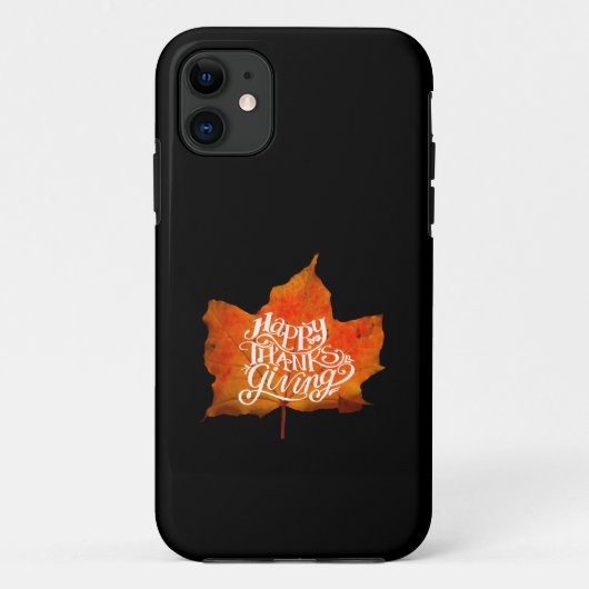 落ち葉 ハッピー サンクスギビング デー Case-Mate iPhoneケース (裏面)