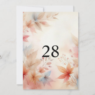 落ち葉 水彩 ニュートラル 書道 テキスト 招待状