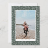 落ち葉 | 現代の秋の結婚記念日 招待状 (裏面)