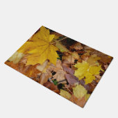 落ち葉 黄色い紅葉の自然 ドアマット (アングル)