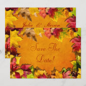 落ち葉 1 招待状 (正面/裏面)