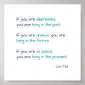 落ち込み不安アットピースゼンリビングライフ引用文 ポスター (正面)