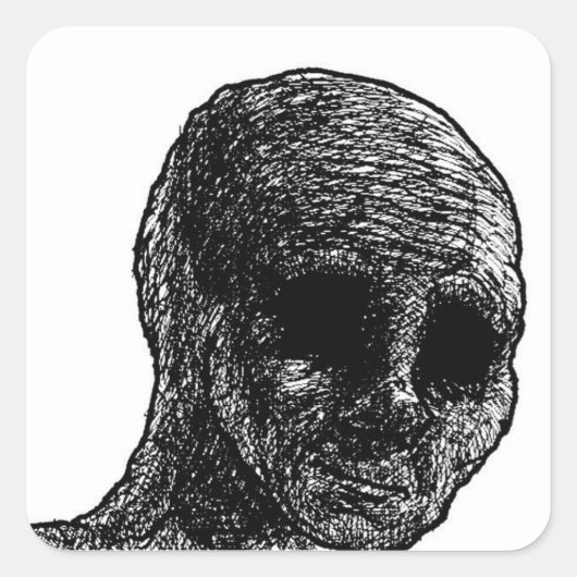 落ち込んだウォージャックステッカー スクエアシール (正面)