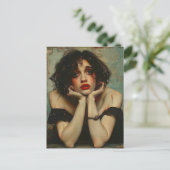 落ち込んだ女性 ポストカード (スタンド正面)