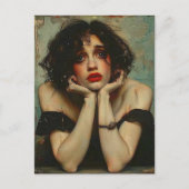 落ち込んだ女性 ポストカード (正面)