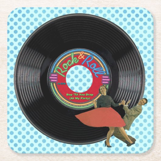 落とすまで スクエアペーパーコースター (正面)