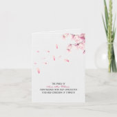 落下さくらんぼ花悔やみや弔慰サンキューカード カード (正面)