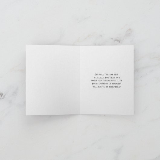 落下さくらんぼ花悔やみや弔慰サンキューカード カード (内部)