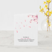 落下さくらんぼ花悔やみや弔慰サンキューカード カード (黄色い花)