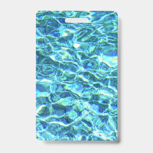 落下するきらめく水 バッジ (正面)