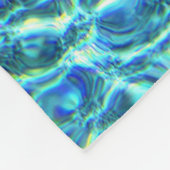 落下するきらめく水 フリースブランケット (角)