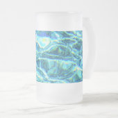 落下するきらめく水 フロストグラスビールジョッキ (正面右)