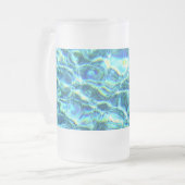 落下するきらめく水 フロストグラスビールジョッキ (正面左)