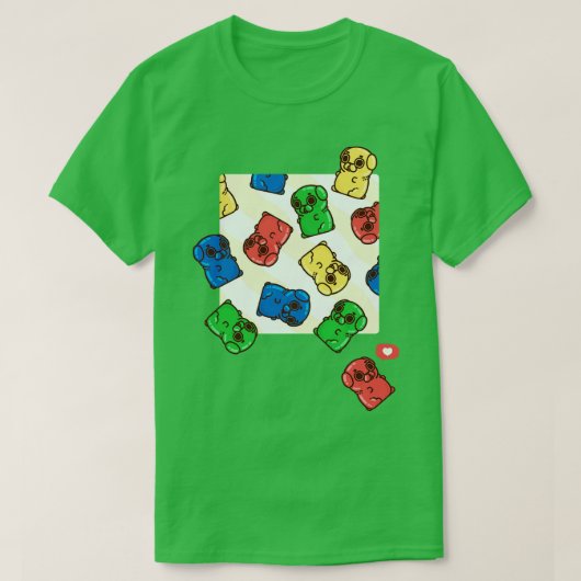 落下するグミパグリー Tシャツ (デザイン正面)