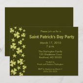 落下するシャムロック&スターズパーティー 招待状 (正面/裏面)