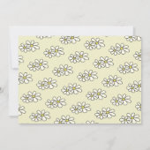 落下するデイジー白いフローラ写真1st誕生日 招待状 (裏面)