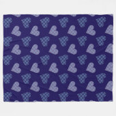 落下するハートの春 フリースブランケット (正面(横))