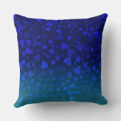 落下するハートブルー クッション (裏面)