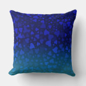 落下するハートブルー クッション (正面)