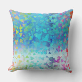 落下するハートベビーブルー クッション