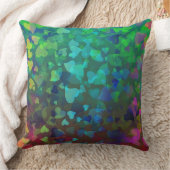 落下するハート赤と緑 クッション (ブランケット)