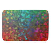 落下するハート赤と緑 バスマット (正面)