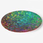 落下するハート赤と緑 ペーパープレート (アングル)