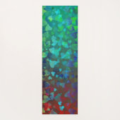 落下するハート赤と緑 ヨガマット (裏面)