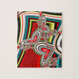 落下するハート ジグソーパズル