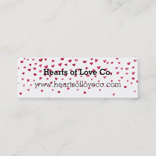 落下するハート スキニー名刺 (正面)