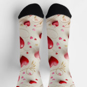 落下するハート ソックス (上部)