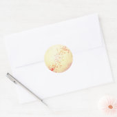 落下するハート ラウンドシール (封筒)