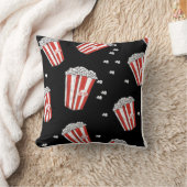 落下するポップコーンパターン クッション (ブランケット)