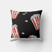 落下するポップコーンパターン クッション (裏面)