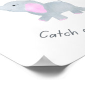 落下する星象の子供部屋ウォールアートをキャッチ ポスター (角)