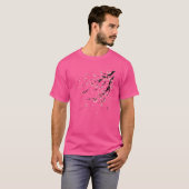 落下する桜の花 – 日本のさくらんぼの花 Tシャツ (正面フル)