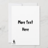 落下する猫の面白い漫画キャラクター 招待状 (裏面)