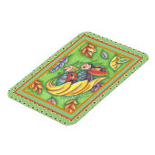 落下する紅葉、おもしろいバグに乗るラディバグ マグネット (左側)