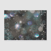 落下する結晶の雪と《写真》ぼけ味を黒に 薄葉紙 (正面)