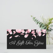 落下する花びらギフト券 (スタンド正面)