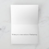 落下する葉感謝祭カード シーズンカード (内部)